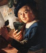 HONTHORST, Gerrit van Young Drinker  sr oil on canvas